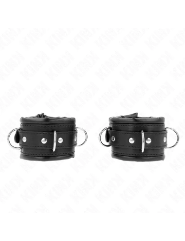 KINK - PULSO PESADO COM FORRO DE PELE PRETA AJUSTÁVEL 20-30 CM X 6 CM