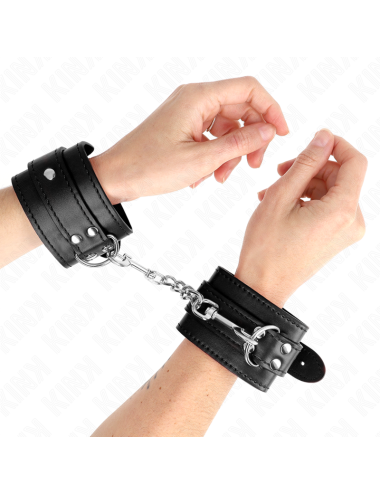 KINK - PULSO SIMPLES PRETO AJUSTÁVEL 20-23 CM X 5,5 CM