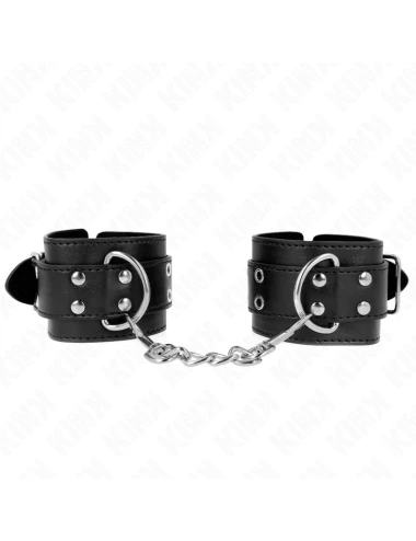 KINK - PUNHOS COM FIVELA DUPLA PRETO AJUSTÁVEIS 19-26 CM