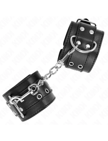 KINK - PUNHOS COM FIVELA DUPLA PRETO AJUSTÁVEIS 19-26 CM