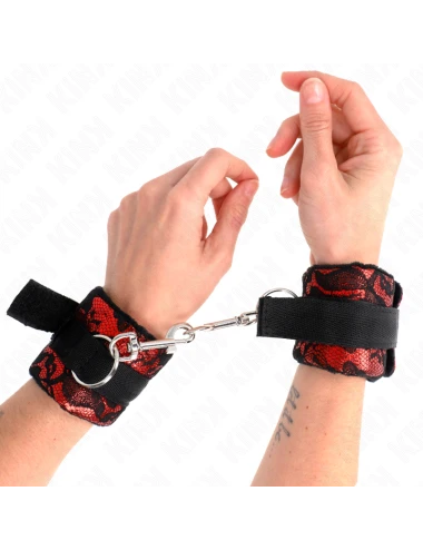KINK - RESTRIÇÕES DE PULSO SCANDAL VERMELHO-PRETO