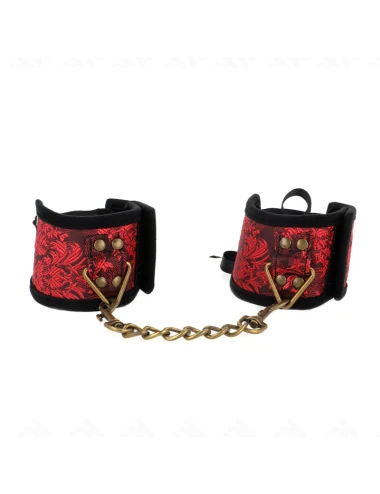 KINK - ALMOFADAS DE PULSO SCANDAL VERMELHO-PRETO DETALHES DE RENDA 24
