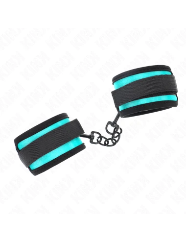 KINK - GANCHO E LOOP NYLON BIND PULSO PRETO-AZUL AJUSTÁVEL 18-32 CM X 5 CM