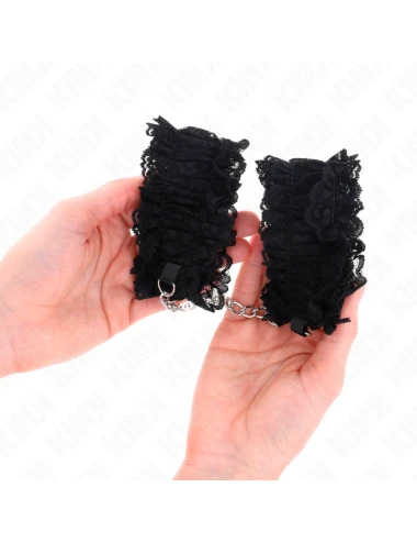 KINK - RETENÇÕES DE PULSO ELÁSTICAS DE RENDA NEGRO