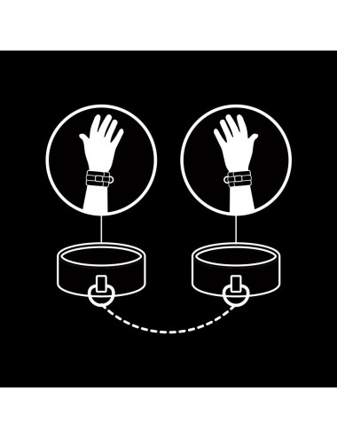 FETISH SUBMISSIVE - ALGEMAS DE COURO VEGANO COM FORRO DE NOPRENE