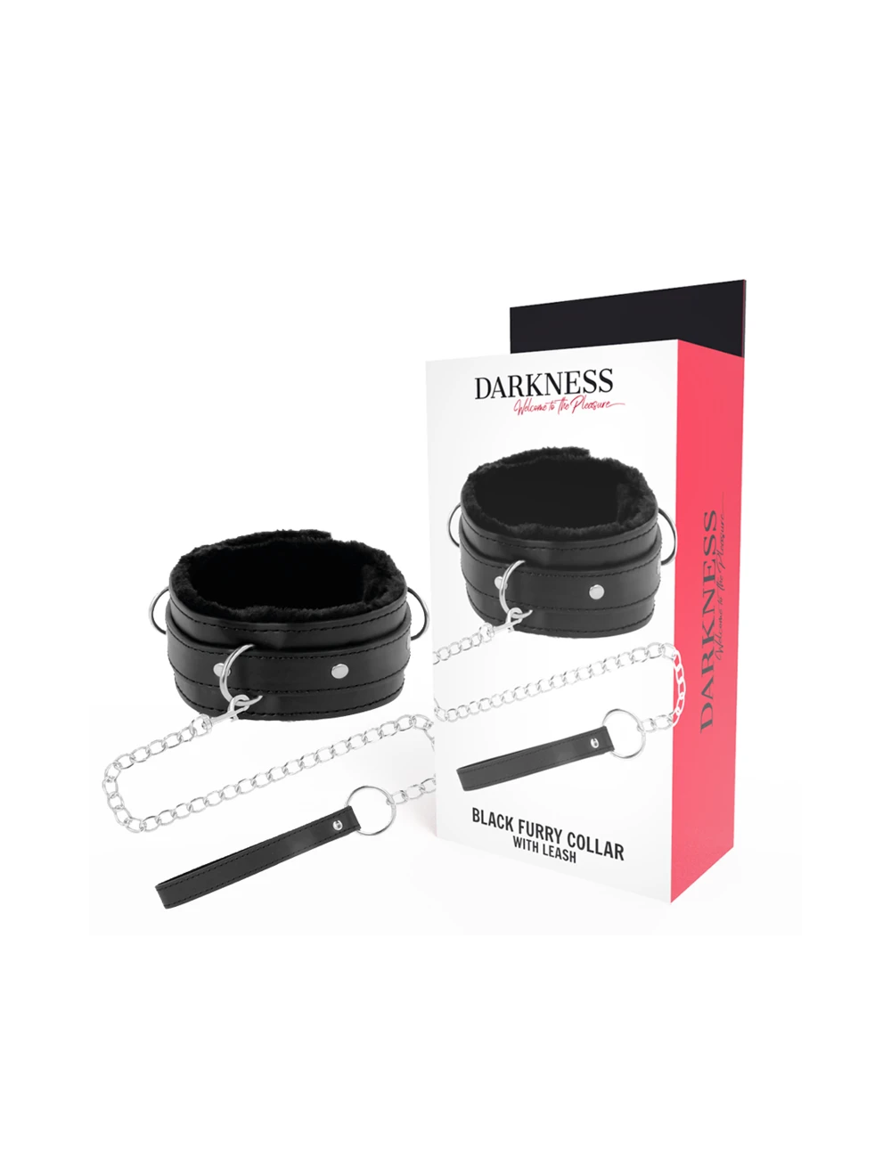 DARKNESS - COLAR DE POSTURA CONFORTÁVEL COM CORRENTE DE COURO DARKNESS - COLAR DE POSTURA CONFORTÁVEL COM CORRENTE DE COURO