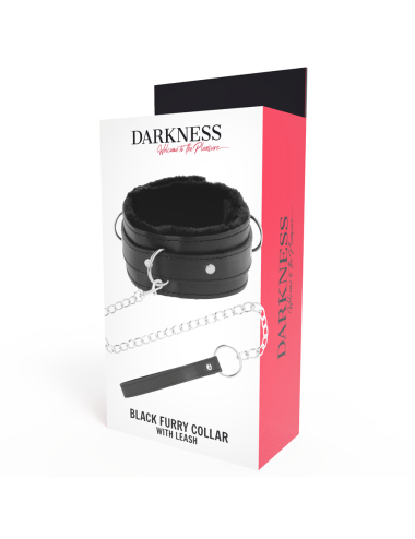 DARKNESS - COLAR DE POSTURA CONFORTÁVEL COM CORRENTE DE COURO