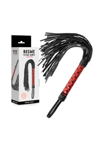 BEGME - FLOGGER DE COURO VEGANO EDIO VERMELHA