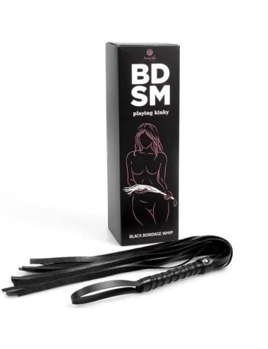 SECRETPLAY - CHICOTE BLACK BONDAGE COLEÇÃO BDSM