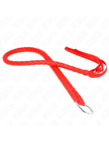 KINK - CHICOTE DE SERPENTE COM ANEL DE MÃO VERMELHO 65 CM