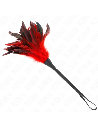 KINK - PENAS DE FRANGO EM FORMA DE CHIFRE VERMELHO 36 CM