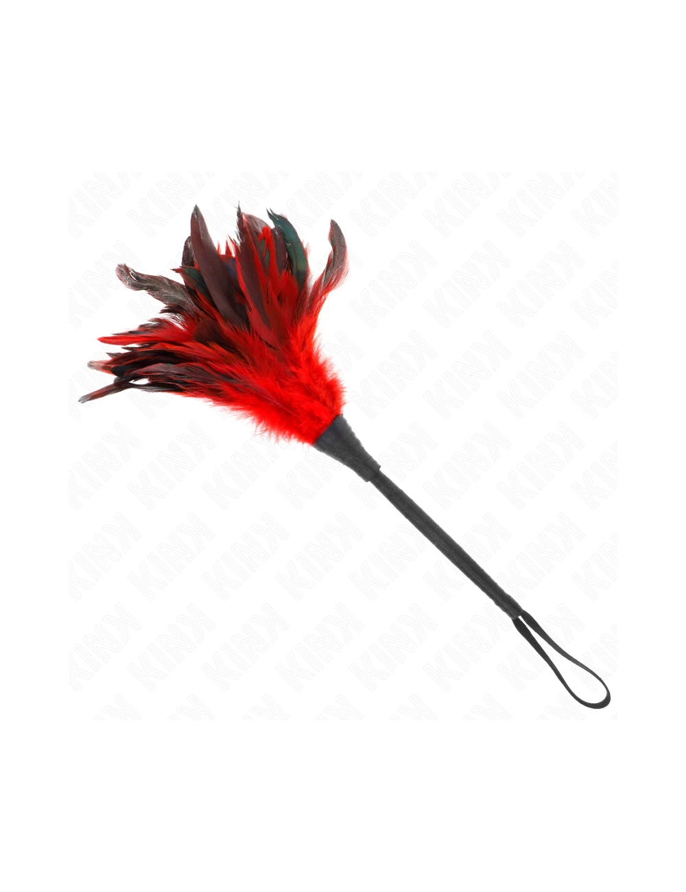 KINK - PENAS DE FRANGO EM FORMA DE CHIFRE VERMELHO 36 CM