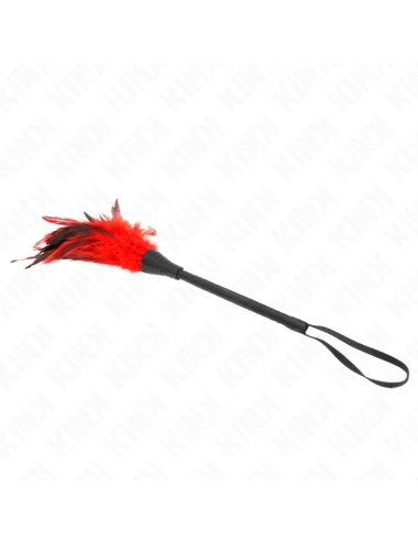 KINK - PENAS DE FRANGO EM FORMA DE CHIFRE VERMELHO 36 CM