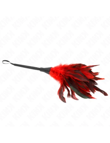 KINK - PENAS DE FRANGO EM FORMA DE CHIFRE VERMELHO 36 CM