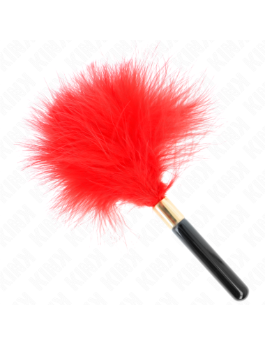 KINK - PENAS DE CÓCEGAS METAL DOURADO VERMELHO 18 CM