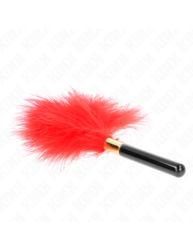 KINK - PENAS DE CÓCEGAS METAL DOURADO VERMELHO 18 CM