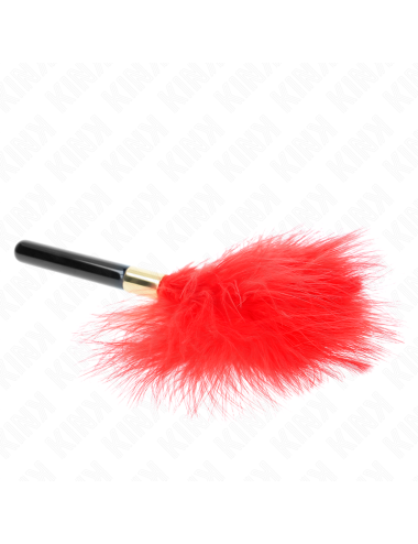 KINK - PENAS DE CÓCEGAS METAL DOURADO VERMELHO 18 CM
