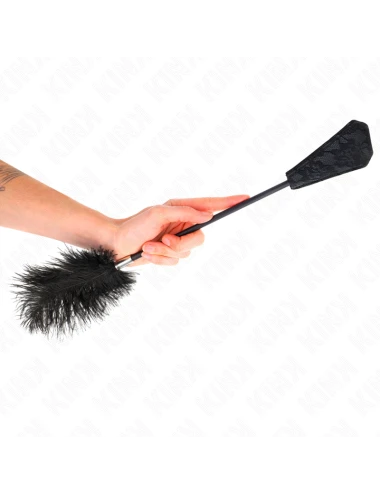 KINK - PENAS DE AVESTRUZ PARA CÓCEGAS COM PALETE DE RENDA 56 CM
