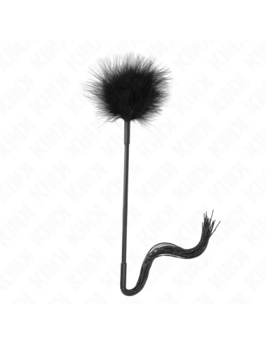 KINK - CHICOTE DE SILICONE COM PENAS PARA CÓCEGAS 47 CM