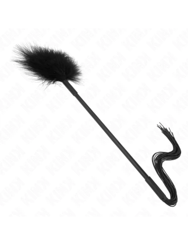 KINK - CHICOTE DE SILICONE COM PENAS PARA CÓCEGAS 47 CM