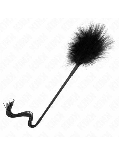KINK - CHICOTE DE SILICONE COM PENAS PARA CÓCEGAS 47 CM