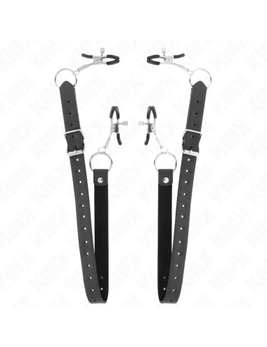 KINK - 4 PINÇAS DE CLITÓRIS AJUSTÁVEIS 34-48 CM