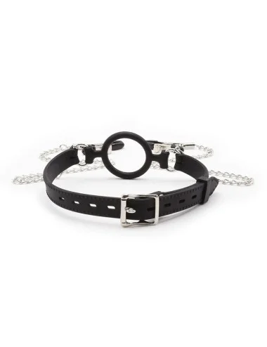 OHMAMA FETISH - RING GAG COM CORRENTES E GRAMPOS DE BICO