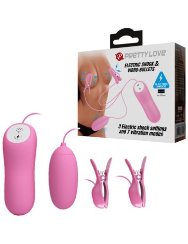 PRETTY LOVE - PINA COM VIBRAO E ELETROSHOCK ROSA