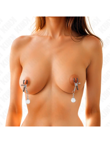 KINK - GRAMPOS DE BICO DE VIDRO PRATA 6 CM