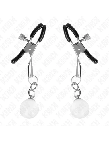 KINK - GRAMPOS DE BICO DE VIDRO PRATA 6 CM