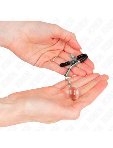 KINK - GRAMPOS DE BICO DE VIDRO PRATA 6 CM