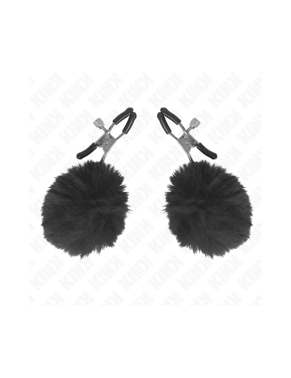 KINK - GRAMPO DE BOLA DE PELE FALSA PRETO 6 CM