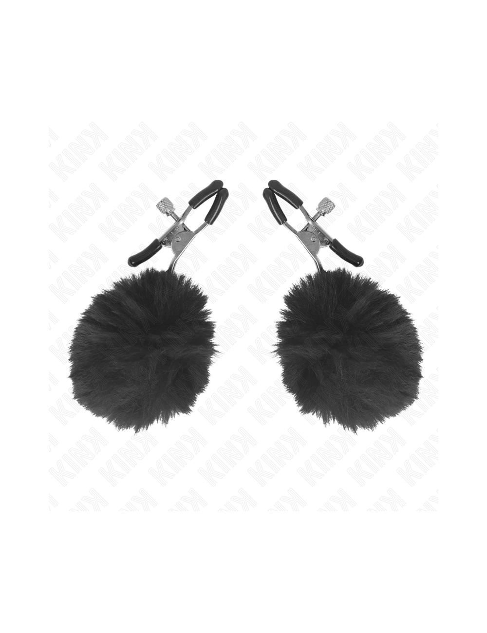 KINK - GRAMPO DE BOLA DE PELE FALSA PRETO 6 CM