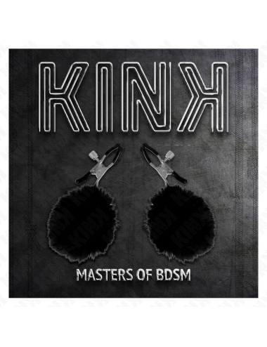KINK - GRAMPO DE BOLA DE PELE FALSA PRETO 6 CM