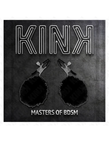 KINK - GRAMPO DE BOLA DE PELE FALSA PRETO 6 CM