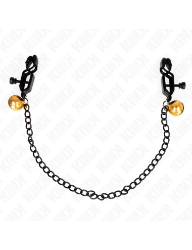 KINK - PINÇAS DE CADEIA PLANA E SINO PRATA 30 CM