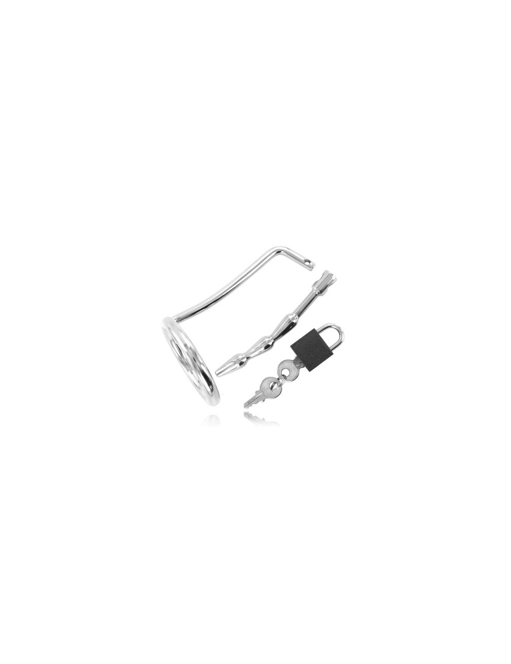 METAL HARD - ANEL DE TESTÍCULO COM PLUG DE CASTIDADE URETRAL METAL HARD - ANEL DE TESTÍCULO COM PLUG DE CASTIDADE URETRAL