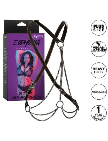 CALEXOTICS - EUPHORIA MULTICANTES HARNESS PREMIUM TAMANHO PLUS