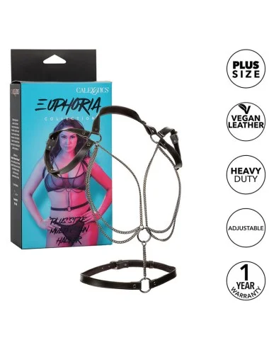 CALEXOTICS - EUPHORIA MULTICAIN HALTER HARNESS PREMIUM TAMANHO PLUS