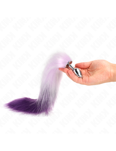 KINK - PLUG ANAL TAMANHO S 7 X 3 CM COM CAUDA SINTÉTICA 40 CM ROXO