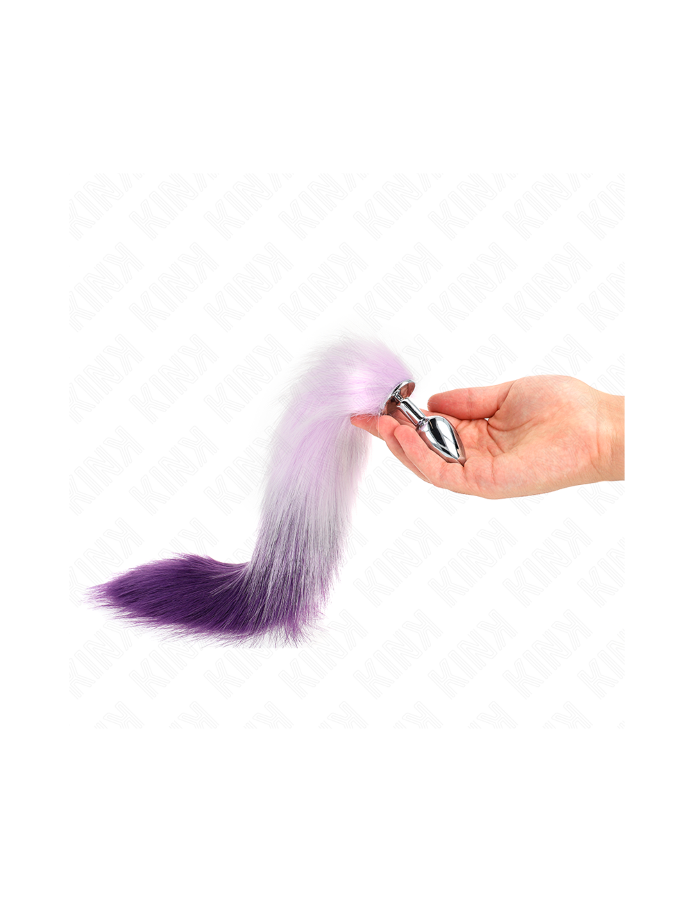 KINK - PLUG ANAL TAMANHO S 7 X 3 CM COM CAUDA SINTÉTICA 40 CM ROXO