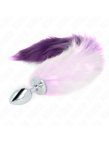 KINK - PLUG ANAL TAMANHO S 7 X 3 CM COM CAUDA SINTÉTICA 40 CM ROXO