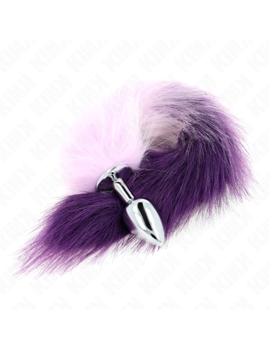 KINK - PLUG ANAL TAMANHO S 7 X 3 CM COM CAUDA SINTÉTICA 40 CM ROXO