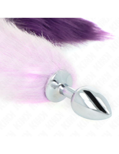 KINK - PLUG ANAL TAMANHO S 7 X 3 CM COM CAUDA SINTÉTICA 40 CM ROXO