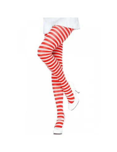 LEG AVENUE - CALAS LISTRADAS BRANCA/VERMELHA