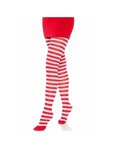 LEG AVENUE - CALAS LISTRADAS BRANCA/VERMELHA