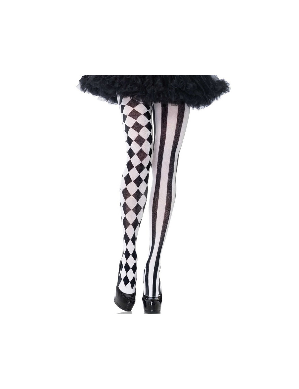 LEG AVENUE - CALAS ARLEQUIM PRETAS/BRANCAS