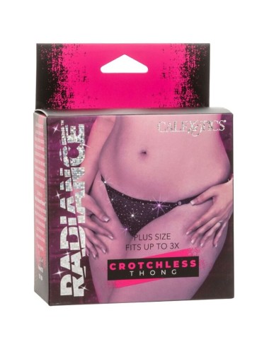 CALEXOTICS - RADIANCE TANGA CROTCHLESS RHINE PLUS SIZE