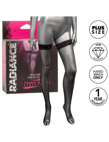CALEXOTICS - RADIANCE MEIAS DE COXA ALTA RHINE PLUS SIZE