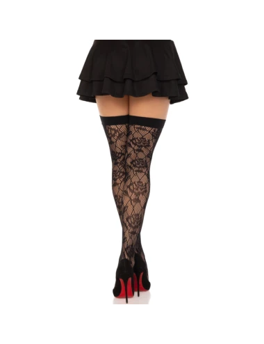 LEG AVENUE - WILD ROSES NET STOCKS PRETO
